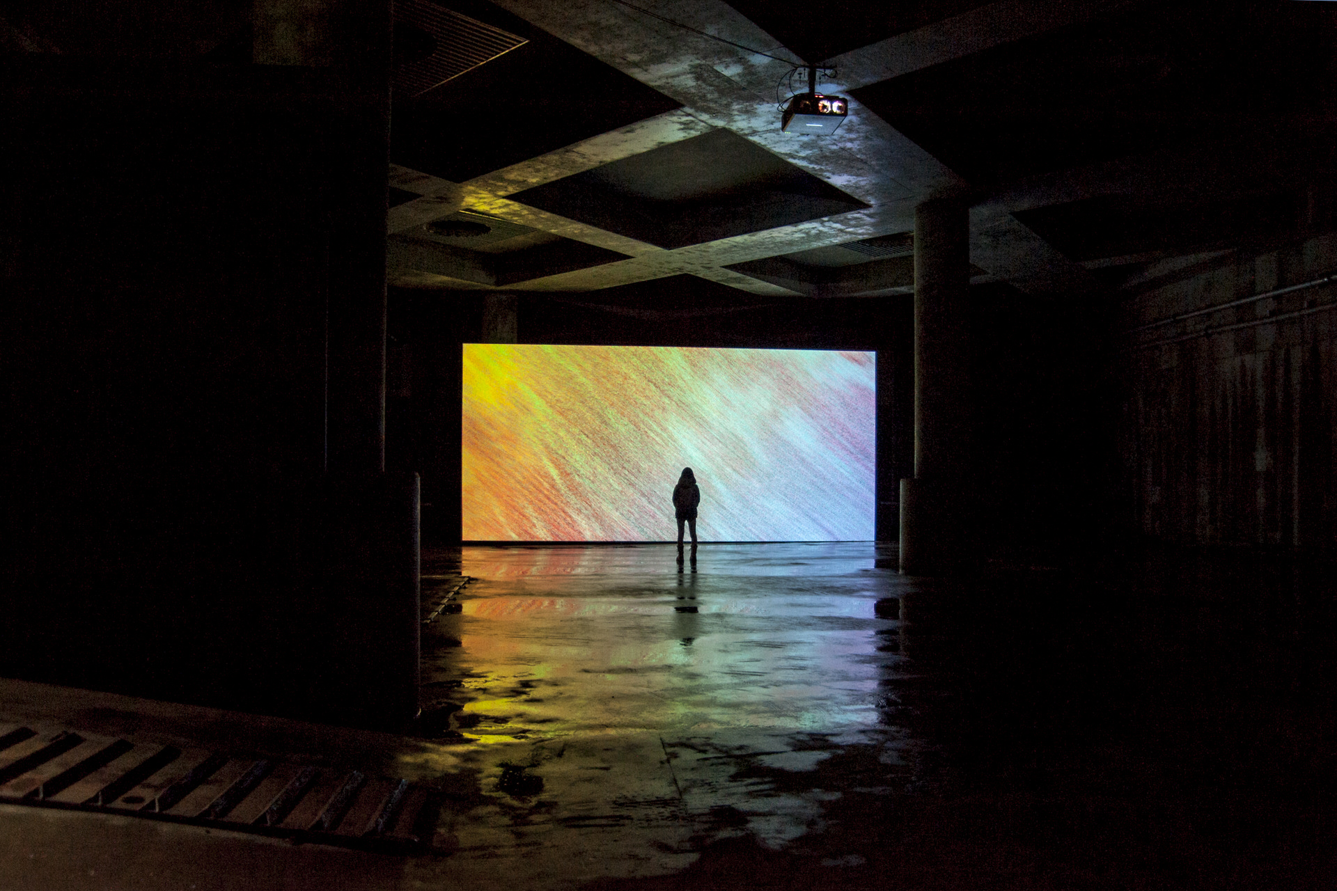 installation view in Snow Storage Space in Moerenuma Park
