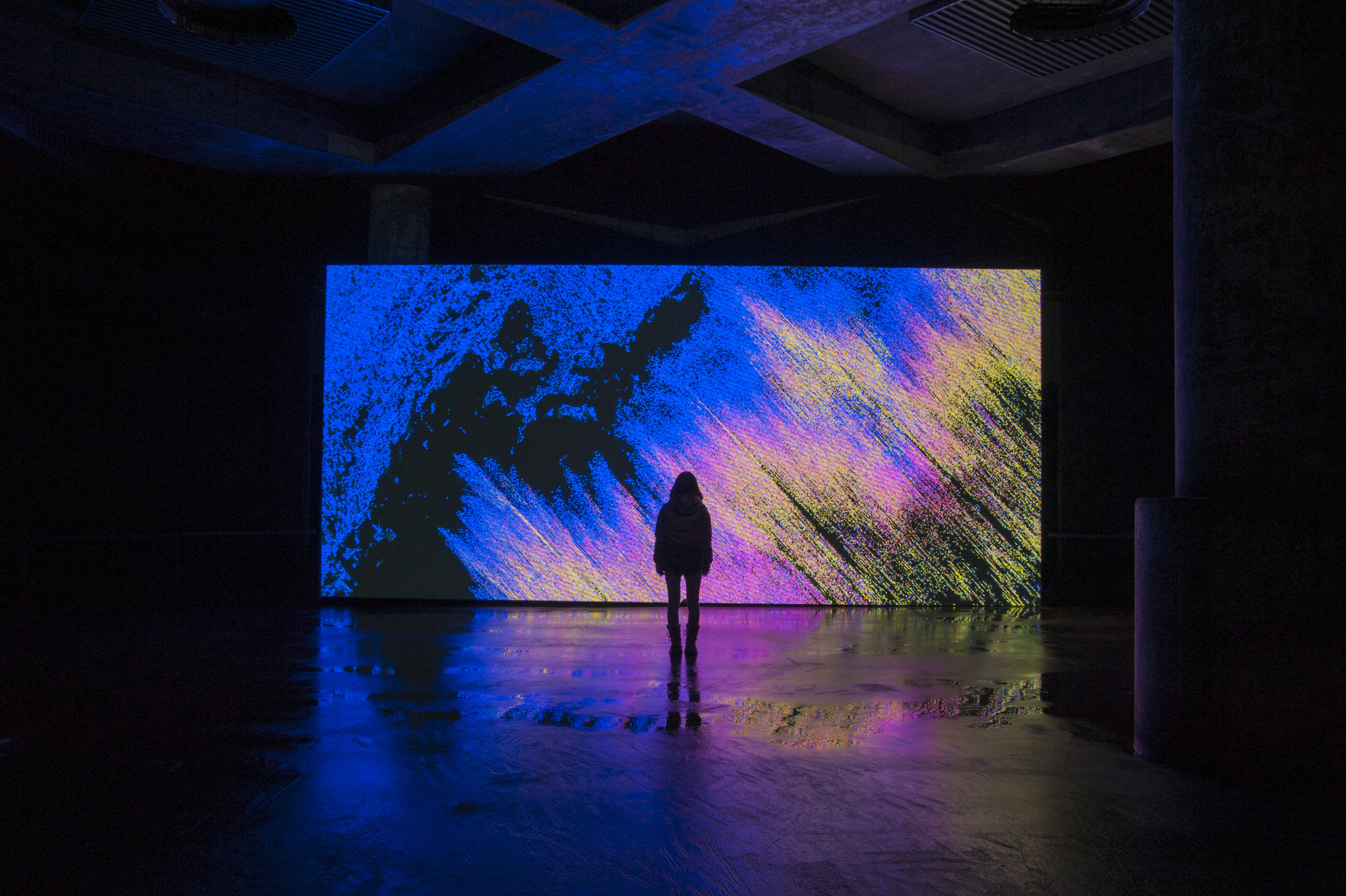 installation view in Snow Storage Space in Moerenuma Park