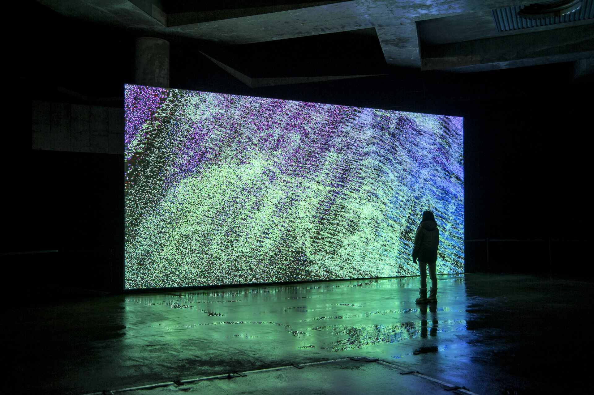 installation view in Snow Storage Space in Moerenuma Park