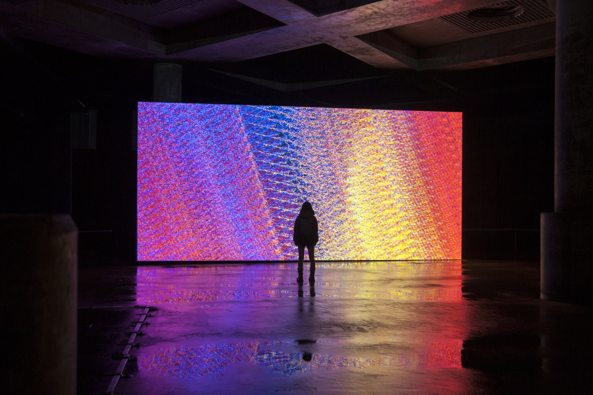 installation view in Snow Storage Space in Moerenuma Park